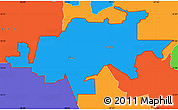 Political Simple Map of ZIP code 76462