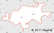Silver Style Simple Map of ZIP code 76462