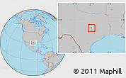 Gray Location Map of ZIP code 76501