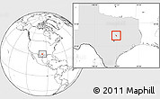 Blank Location Map of ZIP code 76502, highlighted state