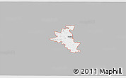 Gray 3D Map of ZIP code 76513, single color outside