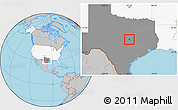 Gray Location Map of ZIP code 76513, highlighted country, highlighted state