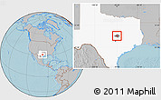 Gray Location Map of ZIP code 76513, highlighted county, highlighted state, hill shading