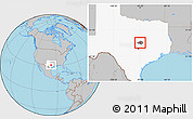 Gray Location Map of ZIP code 76513, highlighted county, highlighted state