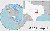 Gray Location Map of ZIP code 76513, highlighted state, hill shading