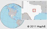 Gray Location Map of ZIP code 76513, highlighted state