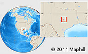 Shaded Relief Location Map of ZIP code 76513