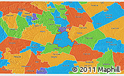 Political 3D Map of ZIP code 76534