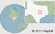 Savanna Style Location Map of ZIP code 76534, highlighted state, hill shading