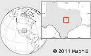 Blank Location Map of ZIP code 76541, highlighted state
