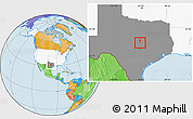 Political Location Map of ZIP code 76541, highlighted country, highlighted state