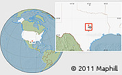 Savanna Style Location Map of ZIP code 76541, highlighted country, highlighted county, hill shading