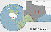 Savanna Style Location Map of ZIP code 76541, highlighted country, highlighted state, hill shading