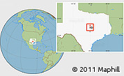 Savanna Style Location Map of ZIP code 76541, highlighted county, highlighted state