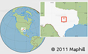 Savanna Style Location Map of ZIP code 76541, highlighted state