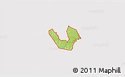 Physical 3D Map of ZIP code 76542, cropped outside