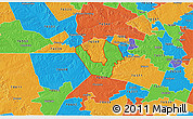 Political 3D Map of ZIP code 76542
