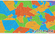 Political 3D Map of ZIP code 76543