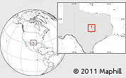 Blank Location Map of ZIP code 76543, highlighted state