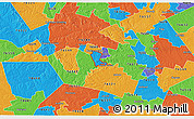Political 3D Map of ZIP code 76548