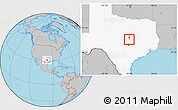 Gray Location Map of ZIP code 76548, highlighted state