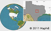 Satellite Location Map of ZIP code 76548, highlighted country, highlighted state