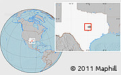 Gray Location Map of ZIP code 76549, highlighted county, highlighted state, hill shading