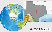 Physical Location Map of ZIP code 76549, highlighted country, highlighted state