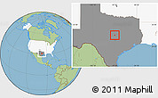 Savanna Style Location Map of ZIP code 76549, highlighted country, highlighted state