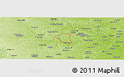 Physical Panoramic Map of ZIP code 76549