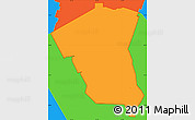 Political Simple Map of ZIP code 76549