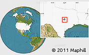 Satellite Location Map of ZIP code 76554, highlighted country, highlighted county