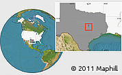 Satellite Location Map of ZIP code 76554, highlighted country, highlighted state