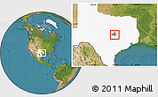 Satellite Location Map of ZIP code 76554, highlighted county, highlighted state