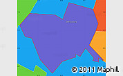 Political Simple Map of ZIP code 76554