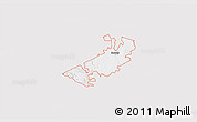 Silver Style 3D Map of ZIP code 76557, single color outside