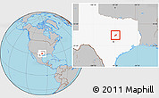Gray Location Map of ZIP code 76557, highlighted state