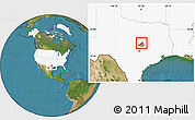 Satellite Location Map of ZIP code 76557, highlighted country, highlighted county