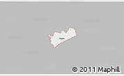 Gray 3D Map of ZIP code 76569, single color outside