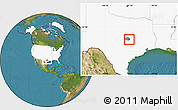 Satellite Location Map of ZIP code 76569, highlighted country, highlighted county