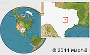 Satellite Location Map of ZIP code 76569, highlighted state