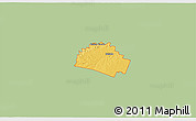 Savanna Style 3D Map of ZIP code 76571, single color outside