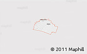 Silver Style 3D Map of ZIP code 76571, single color outside