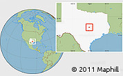 Savanna Style Location Map of ZIP code 76571, highlighted state