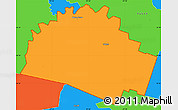 Political Simple Map of ZIP code 76571