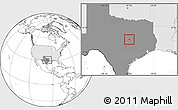 Blank Location Map of ZIP code 76579, highlighted country, highlighted state
