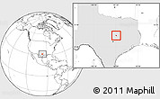 Blank Location Map of ZIP code 76579, highlighted state