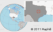 Gray Location Map of ZIP code 76579, highlighted country, highlighted state