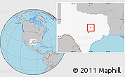 Gray Location Map of ZIP code 76579, highlighted state