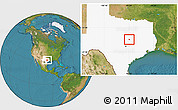 Satellite Location Map of ZIP code 76579, highlighted state
